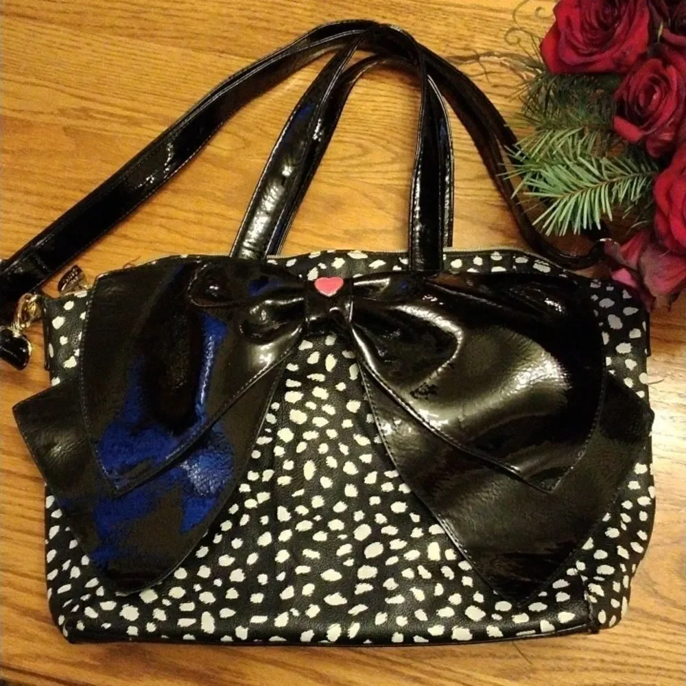 Betsey Johnson Spotted Satchel